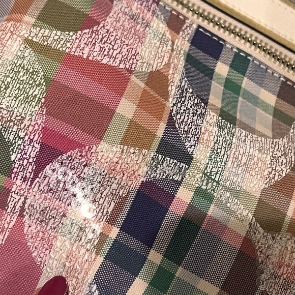 Coach Poppy Madras Large Handbag Tote, Exc Cond. - Picture 3 of 9